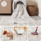 3x10 Runner Rug Non Slip, Washable Hallway Runner Rug, Taupe | Long Neutral Rugs - Image 8