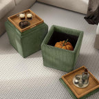 Furniture of America Lennox Modern Chenille 17-inch Square Storage Ottoman - Image 10