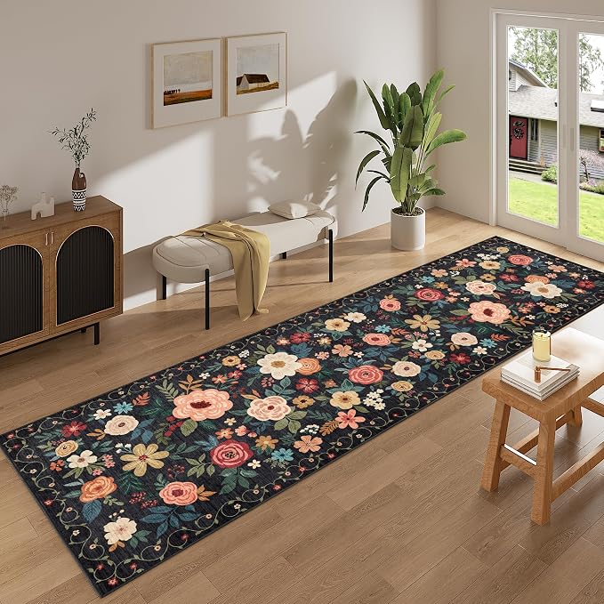DUKINO 3x12 Washable Runner Rug, Long Hallway Runner Rug Non Slip, Low Pile - Image 7
