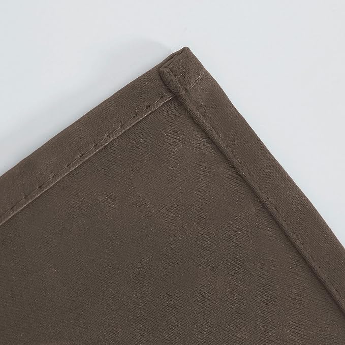 Chocolate Brown Blackout Curtains 42 x 63 Inch Length/Set of 2 Curtain - Image 7