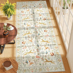 DUKINO 3x7 Hallway Runner Rug, Non Slip Animal Kitchen Runner Rug, Low Pile - Image 3