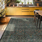 Washable Dark Green Rug for Living Room - Image 5