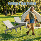 Lounge Chair Outdoor, High-Impact PP 5 Position Adjustable Tanning Chair - Image 8