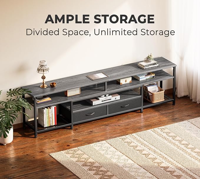 Huuger TV Stand for 75 80 Inch TV, Entertainment Center - Image 4