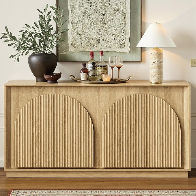 win2win Fluted Sideboard Buffet Cabinet by WIN2WIN