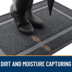 OLANLY Front Door Mat Outside 29.5x17, All-Season Heavy-Duty Rubber Doormat | - Image 6
