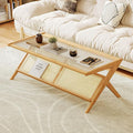 Bamworld Rattan Coffee Table Mid-Century Modern Coffee Table BambooTable by Bamworld