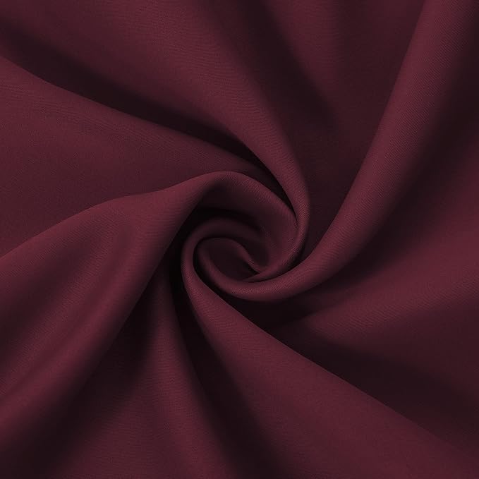 Burgundy Red Thermal Blackout Curtains/52 x 72 Inch/Set of 2 Panels Room - Image 5