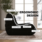 Bean Bag Chair, Loveseat Fireside Chair Bean Bag Sofa Large Bean Bag Chair - Image 5