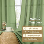 Light Filtering Linen Blended Curtains 84 inch - Image 9
