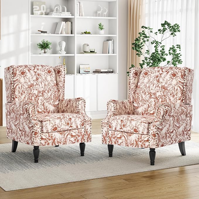 Pia Ricco High Back Floral Accent Chair - Image 5