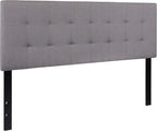 Flash Furniture Bedford Tufted Upholstered Queen Size Headboard in Light Gray - Image 3