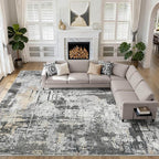 LOONGRUG 10x14 Area Rugs Washable Large Neutral Modern Living Room Rug | by LOONGRUG