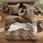 Monbix California King Comforter Set, Bed in a Bag 7 Pieces - Image 2
