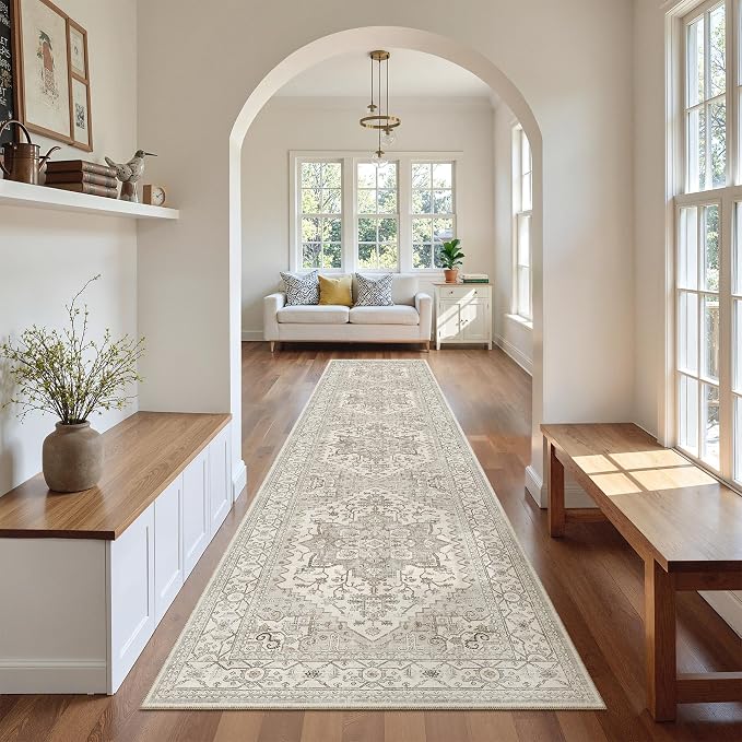 Madane Hallway Runner Rug 2'6''x12' Kitchen Runners Vintage, Entryway and - Image 4
