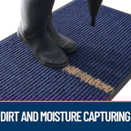 OLANLY 2-Pack Front Door Mats 47x23, Waterproof Heavy-Duty Doormats | Blue - Image 5
