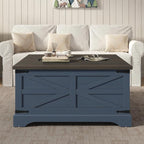 Furnideco 35.5''W Square Coffee Table Farmhouse Lift top Coffee Table - Image 4