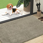 OLANLY Dog Door Mat for Muddy Paws 47x32, Super Absorbent Chenille Mud Mat | by OLANLY