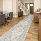 Washable Runner Rug 2.5x16, Non-Slip Long Kitchen Rugs, Soft Hallway Runner by Restydon