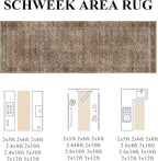 Schweek 3x12 Washable Kitchen Runner Rug Non Slip Hallway Rug Vintage Brown | - Image 2