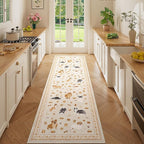 DUKINO 2x6 Kitchen Runner Rug, Washable Soft Non Slip Dog Rug, Low Pile by DUKINO