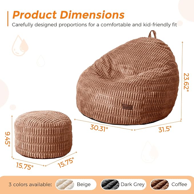 MAXYOYO Kids Bean Bag Chair - Image 2