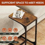WLIVE C-Shaped End Table Set of 2, Small Couch Side Tables - Image 4