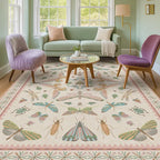 Butterfly Area Rugs 5x7 for Baby Nursery, Cute Light Pink Rugs for Bedroom Girls - Image 9