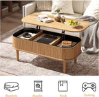 Fluted Lift Top Coffee Table - Image 6