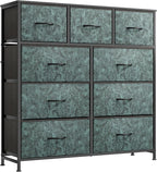 WLIVE 9 Drawer Dresser, Fabric Storage Tower by WLIVE