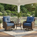 Patio Furniture Set, High Back Swivel Chairs, Weather Resistant Olefin Fabric by SAILARYPatioFurniture
