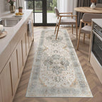 Madane Hallway Runner Rug 2x5 Washable Entry Rugs Soft, Light Taupe Brown | - Image 2