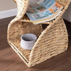 SEI Furniture - Nivala Water Hyacinth Accent Table - Bohemian Design, Natural - Image 5