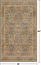 Vintage Floral Brown 3x5 Area Rugs - Image 2