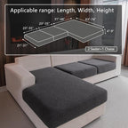 OHSIO Couch Cushion Covers for Sectional Sofa, Stretch Soft Sofa Slipcovers - Image 2