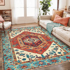 SERISSA 5x7 Washable Non Slip Boho Area Rug by SERISSAHomeDecorCollection