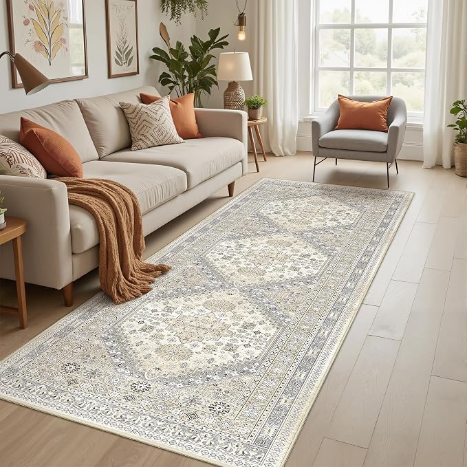 3x10 Runner Rug Non Slip Washable Hallway Runner, Front Porch, Laundry Room - Image 3