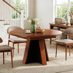 iPormis 43.3in-59in Extendable Round Dining Table - Image 8