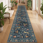 DUKINO 2x12 Washable Runner Rug, Non Slip Animal Rug by DUKINO