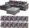 CALBODE 12 Pcs Stretch Outdoor Seat Cushion Covers, Tropical Floral, by CALBODE