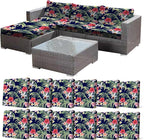 CALBODE 12 Pcs Stretch Outdoor Seat Cushion Covers, Tropical Floral, by CALBODE