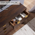 T4TREAM Fluted 6 Drawers Dresser, Curved Profile Design, Dresser TV Stand - Image 4