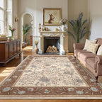 GarveeHome 9x12 Brown Washable Large Area Rug Living Room Rug Non Slip | Soft by GarveeHome