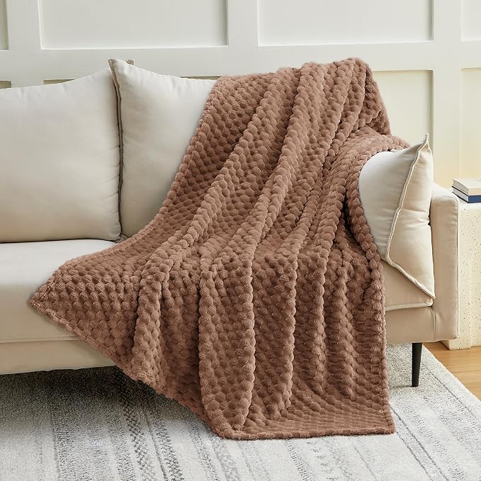 EXQ Home Gentle Soft Fleece Throw Blanket – Cozy Lightweight 3D Imitation - Image 4