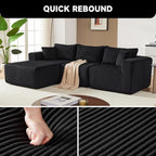 Weture 97" Modular Sectional Sofa, L-Shaped Boneless Couch - Image 4