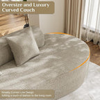 147" Oversized Sectional Sofa for Living Room, Modern Luxury Plush Chenille - Image 6