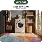 5x7 Area Rugs, Abstract Modern Ultra Soft Washable Rug, Non Slip Carpet - Image 6