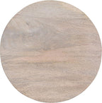 Kate and Laurel Dahl Coastal Wooden Round Drink Table; 8 x 23; Whitewash; Boho - Image 9