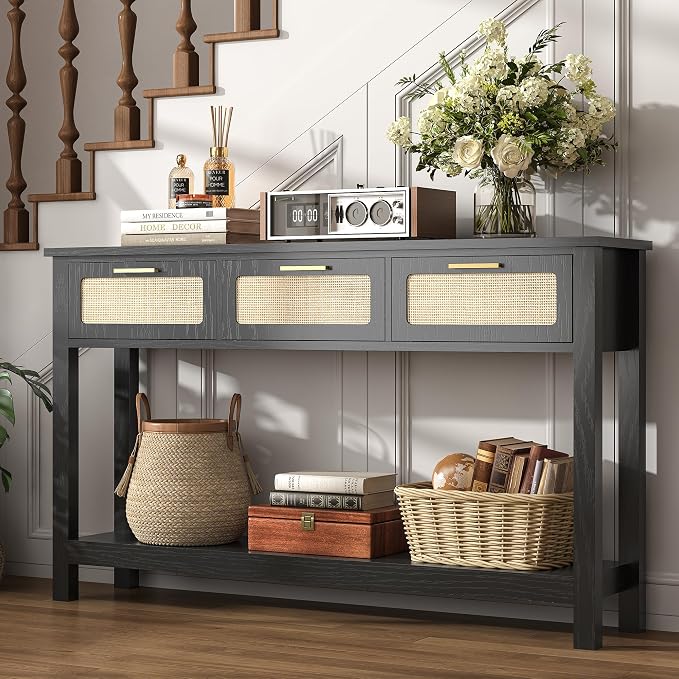 ELYKEN 51.2" Black Console Tables - Image 7