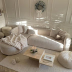 Acanva Luxury Modern Tight Curved Back Velvet Sofa, Minimalist Style Comfy Couch - Image 3